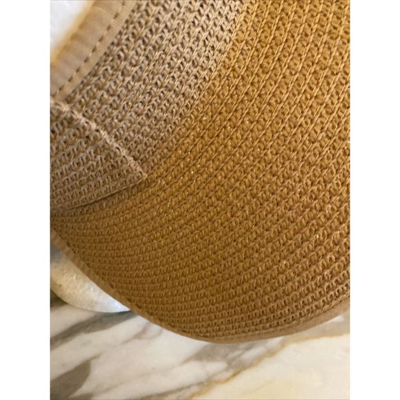 NWT LOFT Natural Sun Visor Hat Adjustable Open Top - Picture 4 of 8